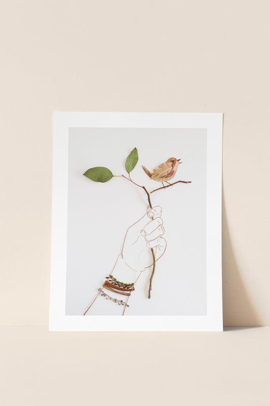 "Birds of a Feather" Flower Print