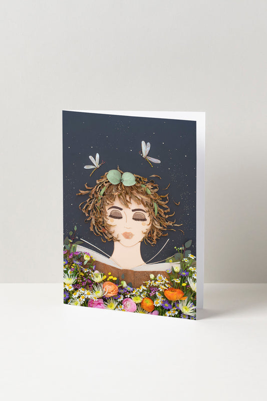 "Book Worm" Greeting Card