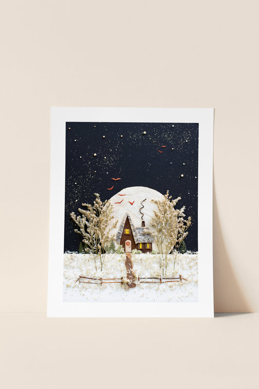 "December Moon" Flower Print