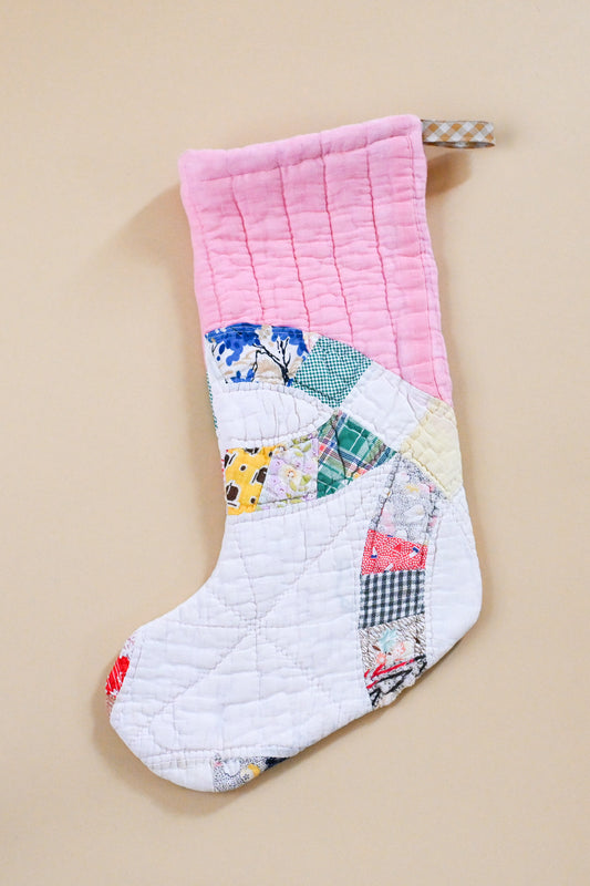 Vintage Quilt Stocking VI