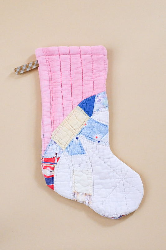 Vintage Quilt Stocking VII