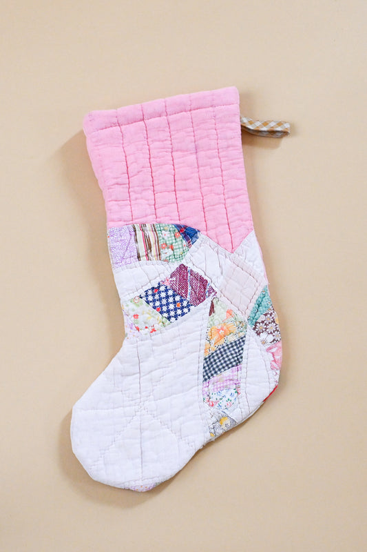 Vintage Quilt Stocking VII