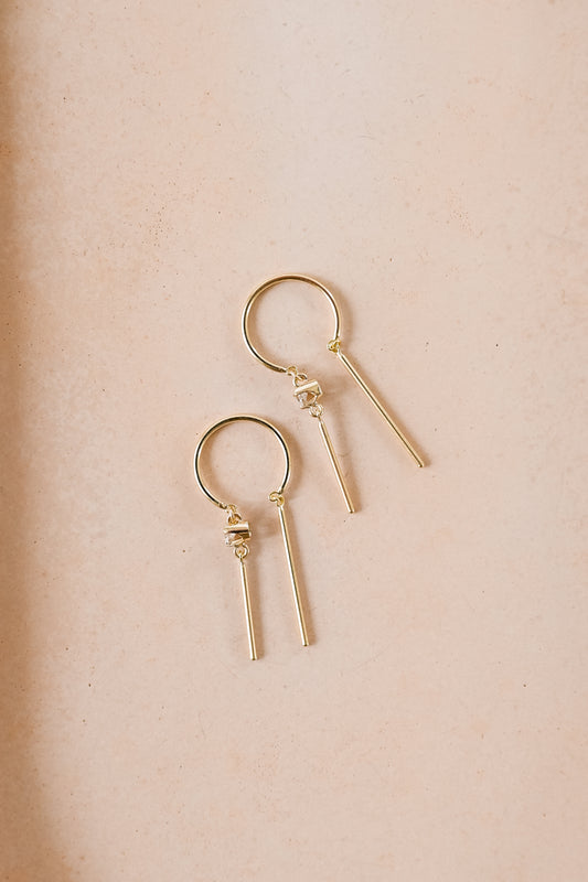 Single Diamond Chime Earring