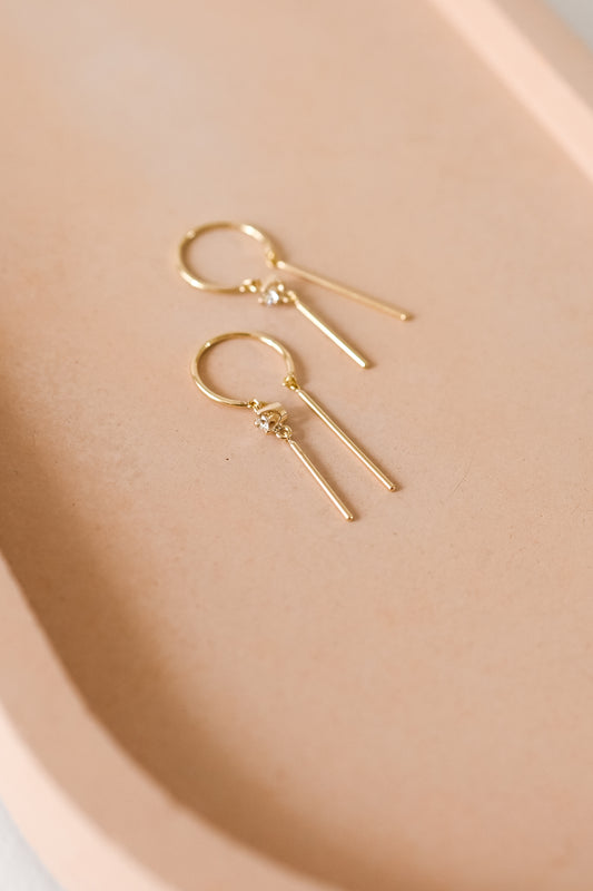 Single Diamond Chime Earring