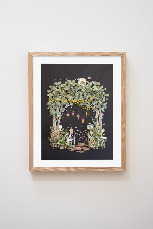 "Moon Garden" Flower Print