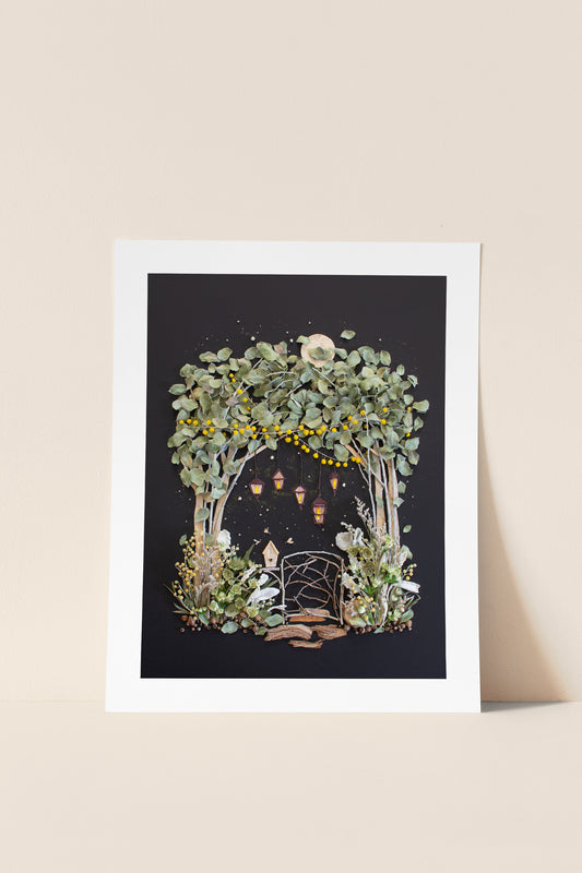 "Moon Garden" Flower Print