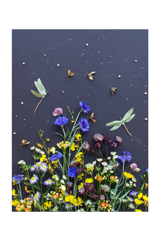 "Among the Flowers" Flower Print