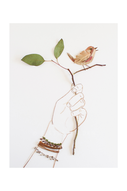 "Birds of a Feather" Flower Print