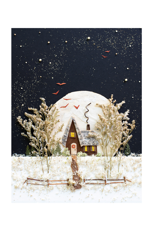 "December Moon" Flower Print