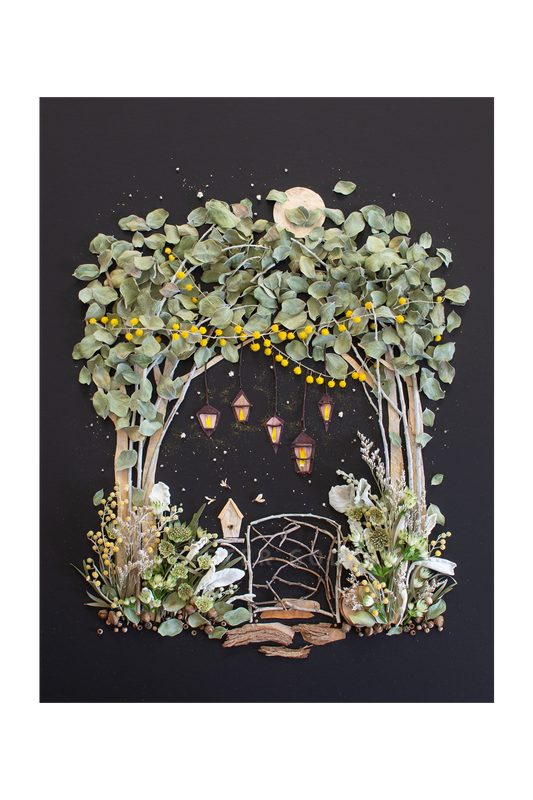 "Moon Garden" Flower Print