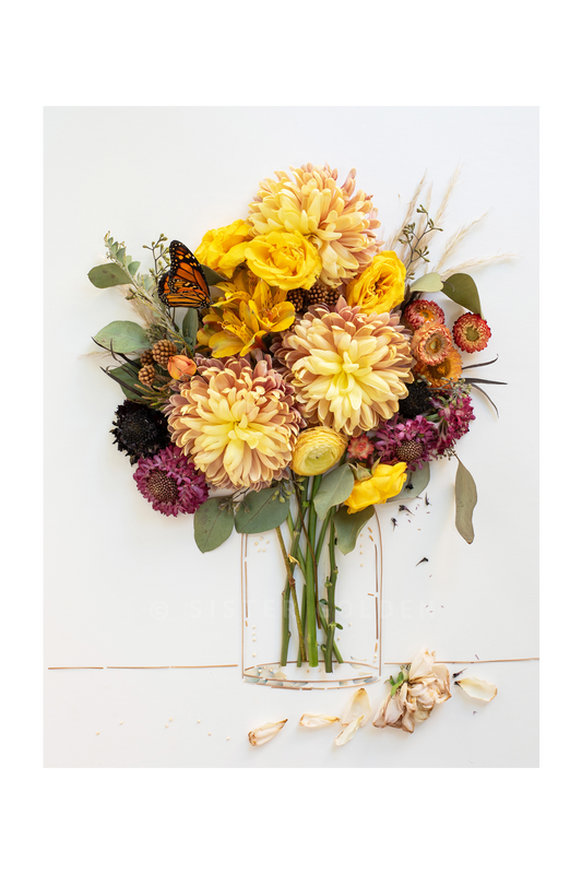 "September" Flower Print